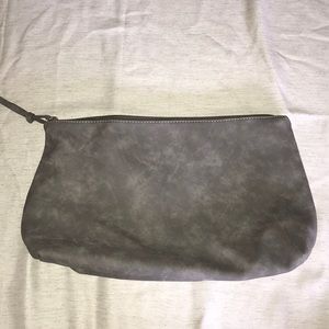 Gray Distressed Suede Bag
